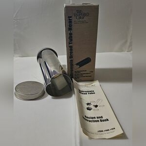 Vintage Pampered Chef Heart Bread Tube - Silver